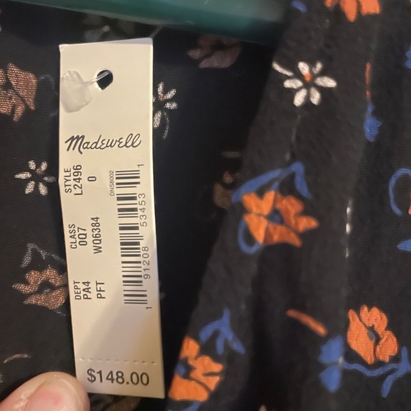 NWT Madewell Short Sleeve Wrap-Front Romper Prairie Posies 0 Travel‎ Vacation - Picture 8 of 8